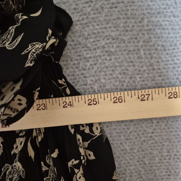 Lauren Ralph Lauren Women's Neck Tie Bell Sleeve Floral Georgette Blouse 2X - Picture 8 of 10